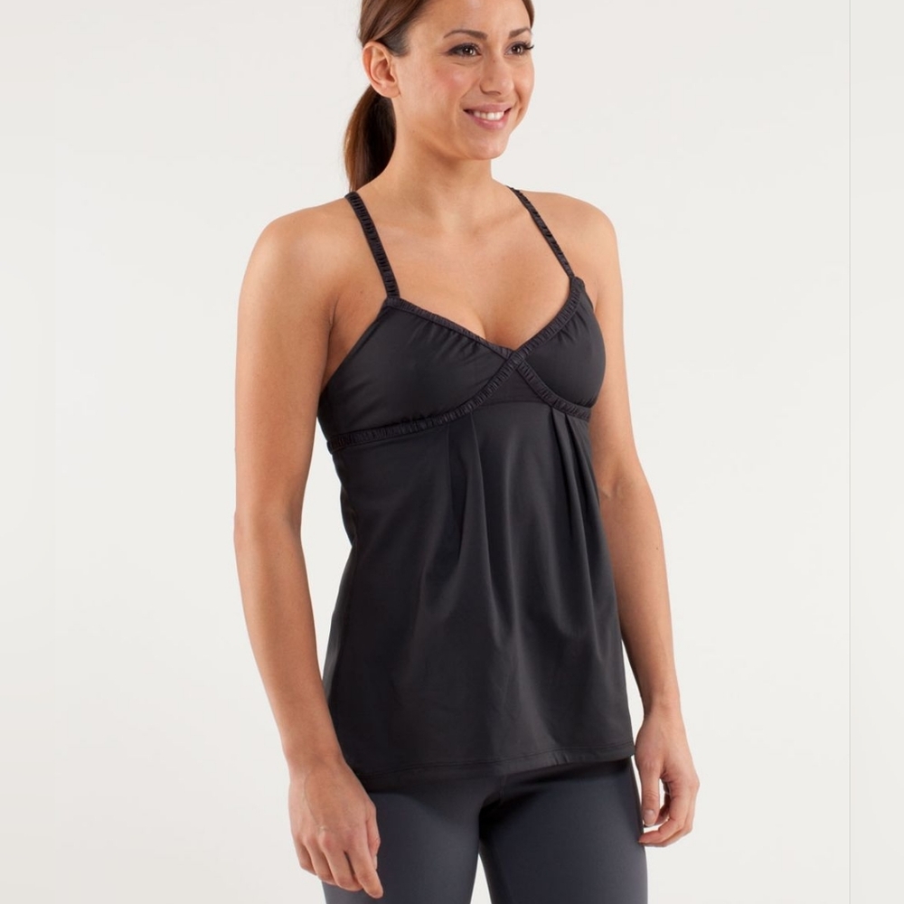 Lululemon Black Dance Strap Tank Top Luxestreme 4 NWT